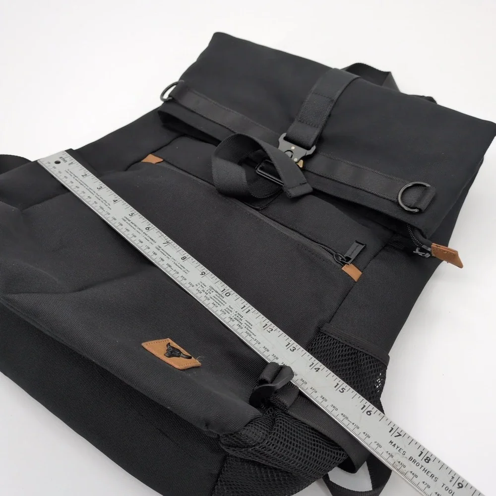 MEDICINE Everyday Therapy Men's Black Roll-Top Backpack Tech Utility Laptop Bag